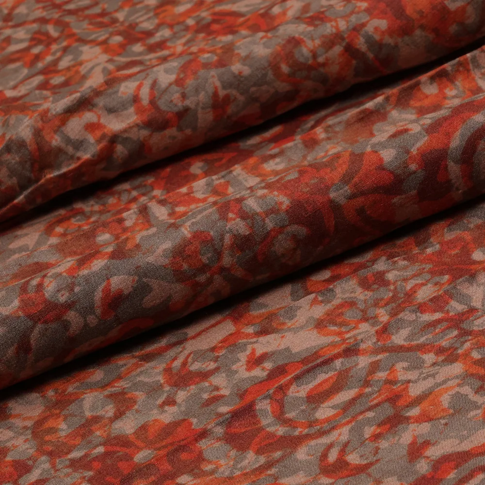 Tussar Munga Plain - Block Print
